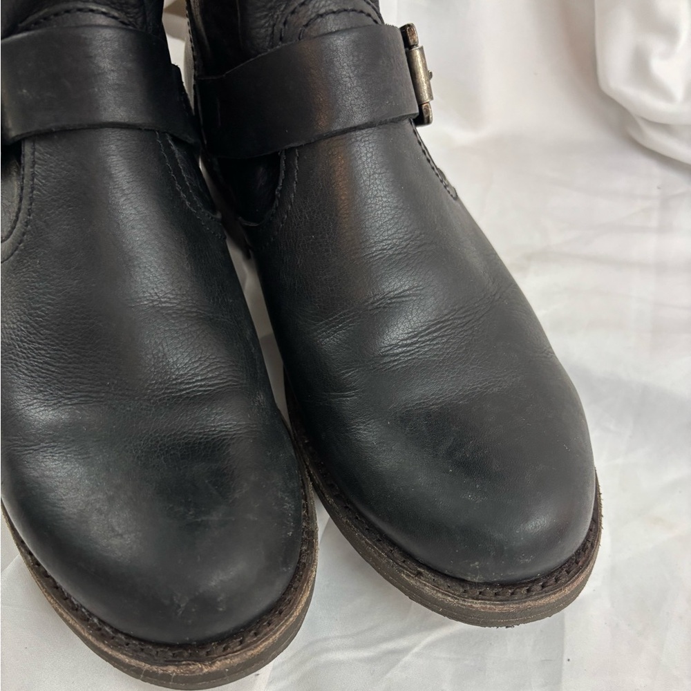GUC FRYE sz9 Black Leather Veronica Slouch Tall Boots… - Picture 11 of 13